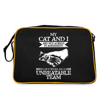 Unbeatable team - for cat lovers - Retro Bag - black/gold - Back