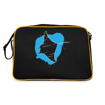 Rayons dans le récif océanique cadeau - Sac Retro - noir/or - Dos