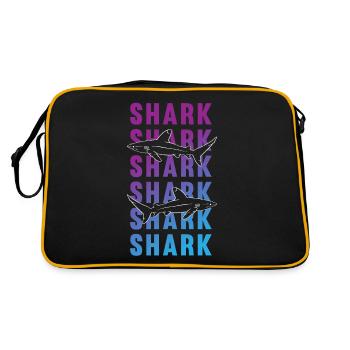 Proud Shark Sea Deep Explorer Gift - Retro Bag - black/gold - Back