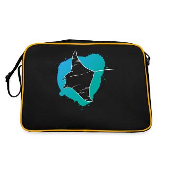 Rayons dans le récif océanique cadeau - Sac Retro - noir/or - Dos