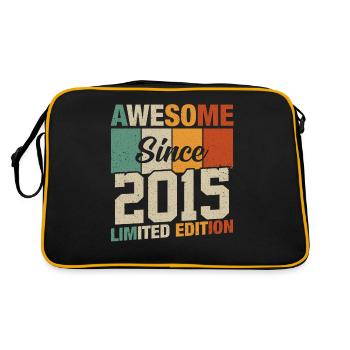 Geboren Legenden 2015 - Retro Tasche - Schwarz/Gold - Hinten