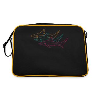 Requins Néon Duo Majesté Océan - Sac Retro - noir/or - Dos