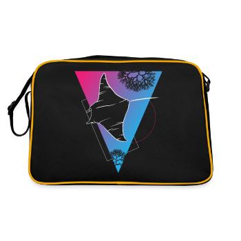 Manta Ray Dämmerungstanz - Retro Tasche - Schwarz/Gold - Hinten