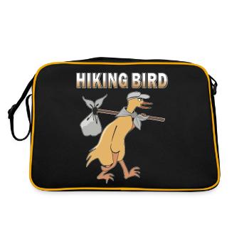 HIKING BIRD - Retro Tasche - Schwarz/Gold - Hinten