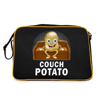 KARTOFFEL COUCH POTATO - Retro Tasche - Schwarz/Gold - Hinten