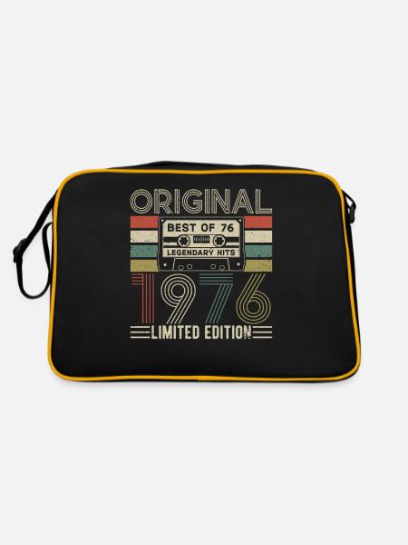 Anniversaire vintage 1976 - Sac Retro - noir/or - Dos