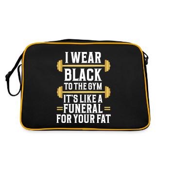 Personal Trainer Coach Gym Workout Fitnesstrainer - Retro Tasche - Schwarz/Gold - Hinten