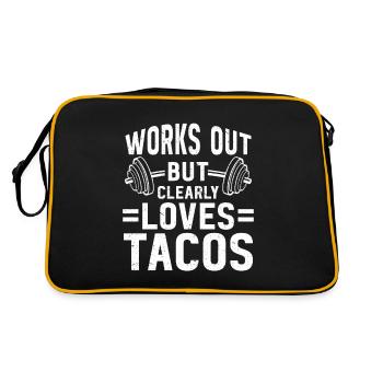 Personal Trainer Coach Gym Workout Fitnesstrainer - Retro Tasche - Schwarz/Gold - Hinten