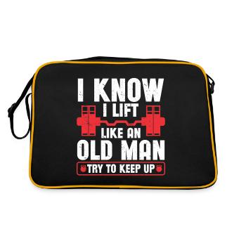 Personal Trainer Coach Gym Workout Fitnesstrainer - Retro Tasche - Schwarz/Gold - Hinten