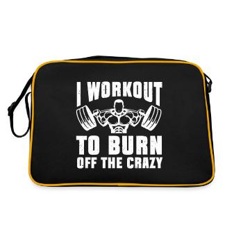 Personal Trainer Coach Gym Workout Fitnesstrainer - Retro Tasche - Schwarz/Gold - Hinten