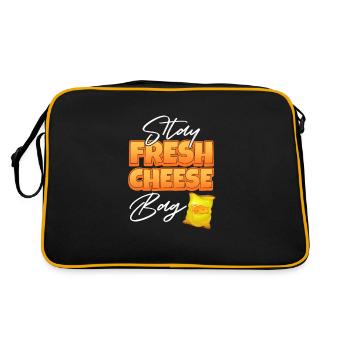 Cheese Cheesecake Food Gift - Retro Bag - black/gold - Back