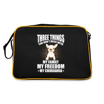 Chihuahua chien chien école chien propriétaire cadeau - Sac Retro - noir/or - Dos