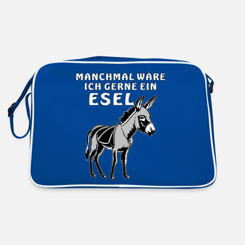 ESEL WÄRE GERNE EIN ESEL Retro Tasche
