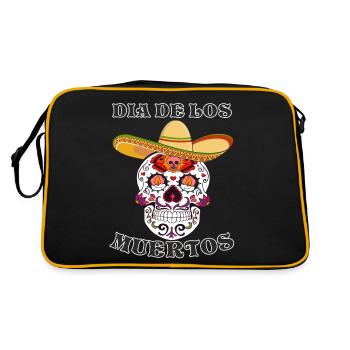 DIA DE LOS MUERTOS - Sac Retro - noir/or - Dos
