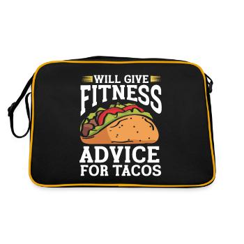 Personal Trainer Coach Gym Workout Fitnesstrainer - Retro Tasche - Schwarz/Gold - Hinten