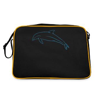 Océan liberté Dolphin amour cadeau - Sac Retro - noir/or - Dos