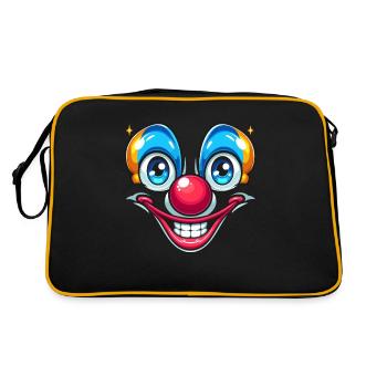 Pure carnival joy: clown face for fun - Retro Bag - black/gold - Back