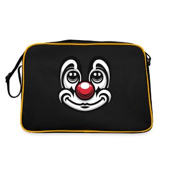 Pure carnival joy: clown face for fun - Retro Bag - black/gold - Back