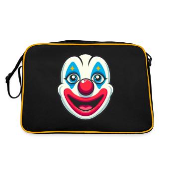 Pure carnival joy: clown face for fun - Retro Bag - black/gold - Back