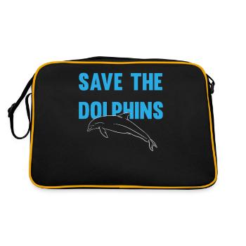 Conception de l’attrait pour la conservation des dauphins - Sac Retro - noir/or - Dos