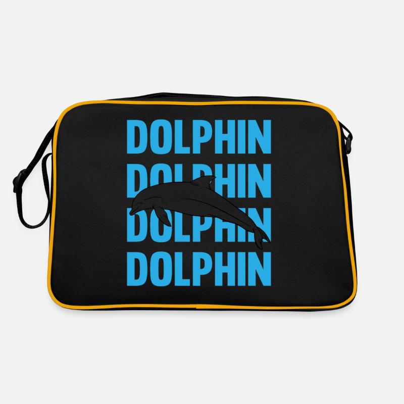 Style de typographie Dolphin Contour Sac Retro