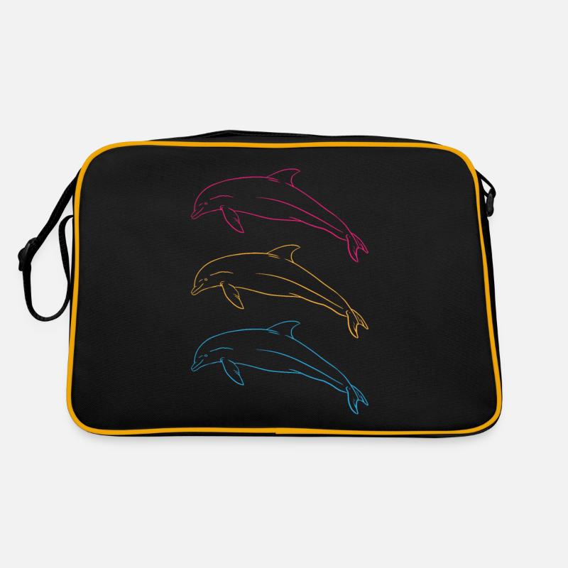 Trois amis dauphins aventure océanique Sac Retro