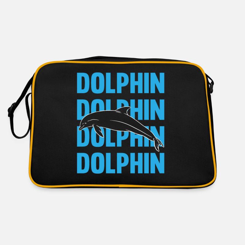 Style de typographie Dolphin Contour Sac Retro