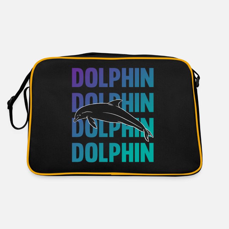 Style de typographie Dolphin Contour Sac Retro