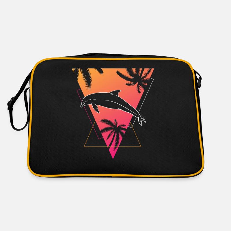 Retro Dolphin Tropics Dream Graphic Retro Bag