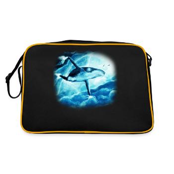 Blauwal - Retro Tasche - Schwarz/Gold - Hinten