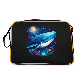Blauwal - Retro Tasche - Schwarz/Gold - Hinten
