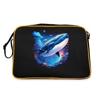 Blauwal - Retro Tasche - Schwarz/Gold - Hinten