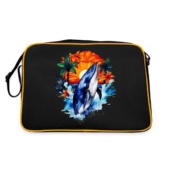 Baleine bleue - Sac Retro - noir/or - Dos