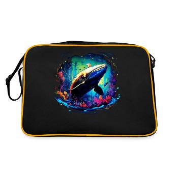 Blauwal - Retro Tasche - Schwarz/Gold - Hinten