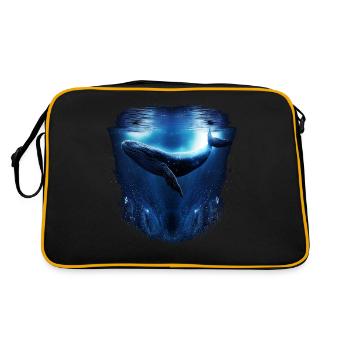 Blauwal - Retro Tasche - Schwarz/Gold - Hinten