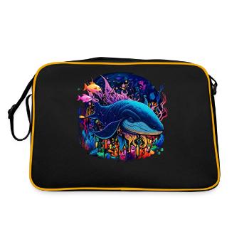 Baleine bleue - Sac Retro - noir/or - Dos
