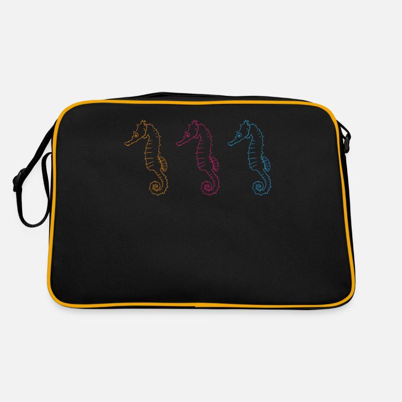 Triade Seepferdchen Meerestanz Geschenk Retro Tasche