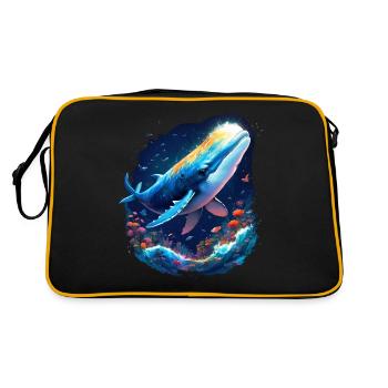 Blauwal - Retro Tasche - Schwarz/Gold - Hinten