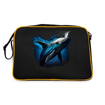 Blauwal - Retro Tasche - Schwarz/Gold - Hinten