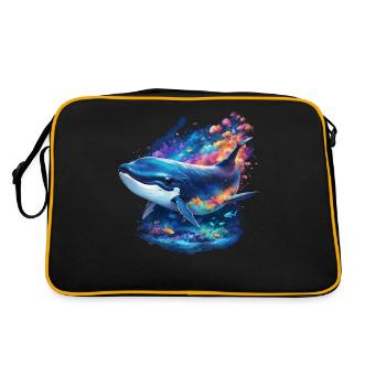 Blauwal - Retro Tasche - Schwarz/Gold - Hinten