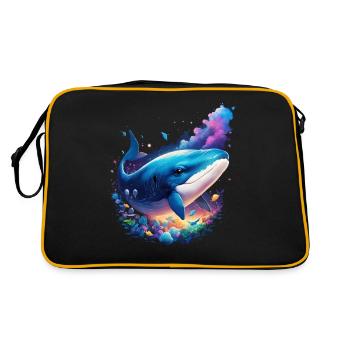 Blauwal - Retro Tasche - Schwarz/Gold - Hinten