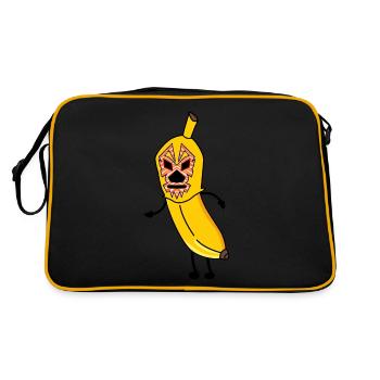 Lucha Libre Banana Luchador Wrestling - Retro Tasche - Schwarz/Gold - Hinten