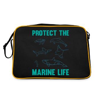 Conscience de la vie marine du Sagittaire - Sac Retro - noir/or - Dos