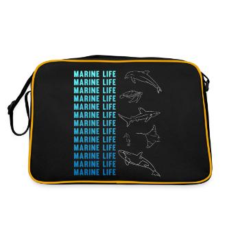 Conservation de la vie marine de la diversité océanique - Sac Retro - noir/or - Dos