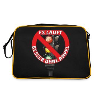 IL FONCTIONNE MIEUX SANS FEUX DE CIRCULATION - Sac Retro - noir/or - Dos
