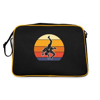 Wrestling Wrestler Fight Wrestling Ringer Gift - Retro Bag - black/gold - Back