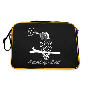 Gingerbread Man Baking - Retro Tasche - Schwarz/Gold - Hinten