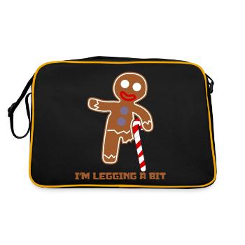 Gamer Lag Gingerbread Man High Ping - Retro Bag - black/gold - Back