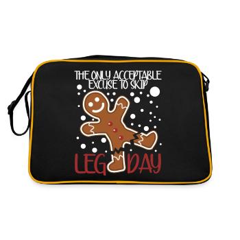 Leg Day Gym Musculation Pain d’épice Homme - Sac Retro - noir/or - Dos