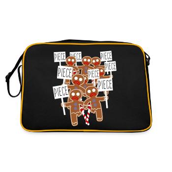 Gingerbread Man Gingerbread Men - Retro Tasche - Schwarz/Gold - Hinten